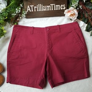 Eddie Bauer womens red shorts
